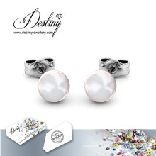 Destiny Jewellery Crystals From Swarovski Simple Pearl Earrings